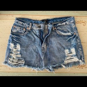 Forever21 Distressed Jean Shorts